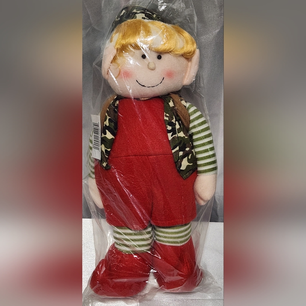 New The Lakeside Collection 18" Decortive Holiday Elf Ryker Camo Loves Outdoors